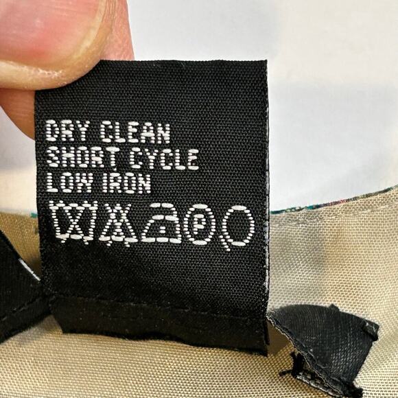 Etcetera sleevless silk and wool blend multi colored pleated dress size 10 - Picture 8 of 11